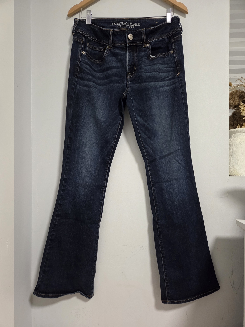 American Eagle Outfitters Women’s Dark Wash Flare Jeans - Dark Blue